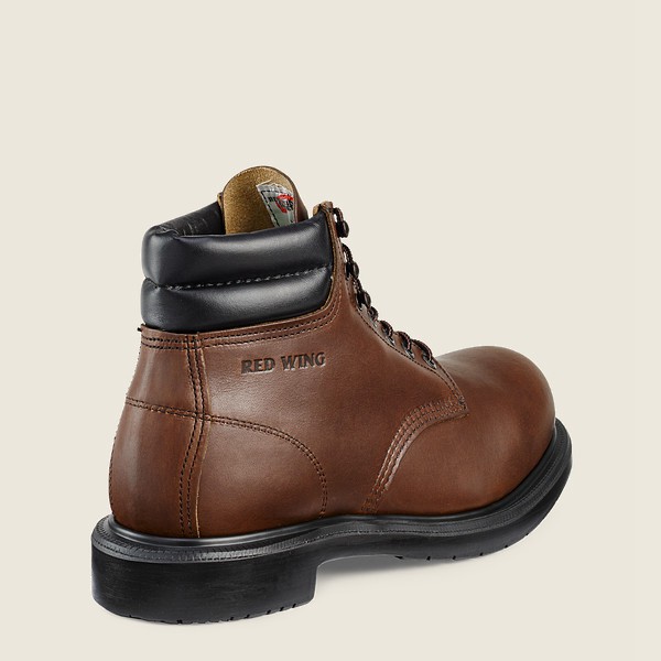 Safety Støvler Herre - Red Wing Supersole® - 6-Inch Toe - Mørkebrune - TQWYVU-984